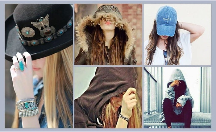 instagram stylish hidden face girl pic